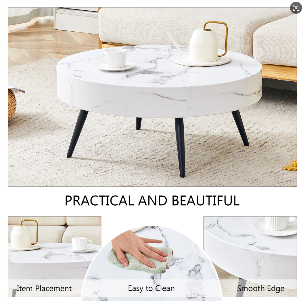 modern round coffee table