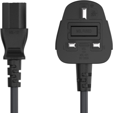 13A 1.5M BS British 3Pin AC Power Cord for Computers