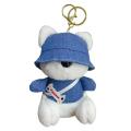 Cartoon puppy plush keychain pendant toy backpack pendant