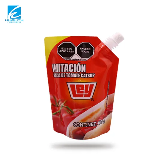 Factory Price Compostable Hot Chilli Sauce Pouch with Spout