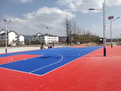 Interlocking athletic surfaces sports flooring systems