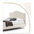 Lit de luxe en cuir rembourré lit hôtel meubles de chambre à coucher reine king size châssis moderne lit en bois lits