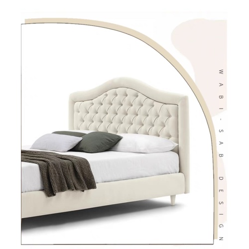 Lit de luxe en cuir rembourré lit hôtel meubles de chambre à coucher reine king size châssis moderne lit en bois lits