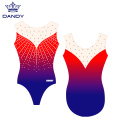 Ombre rhinestones girls dance wear