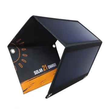 Portable Foldable Solar Panel Bag: 21W Solar Charger for Phones and Devices