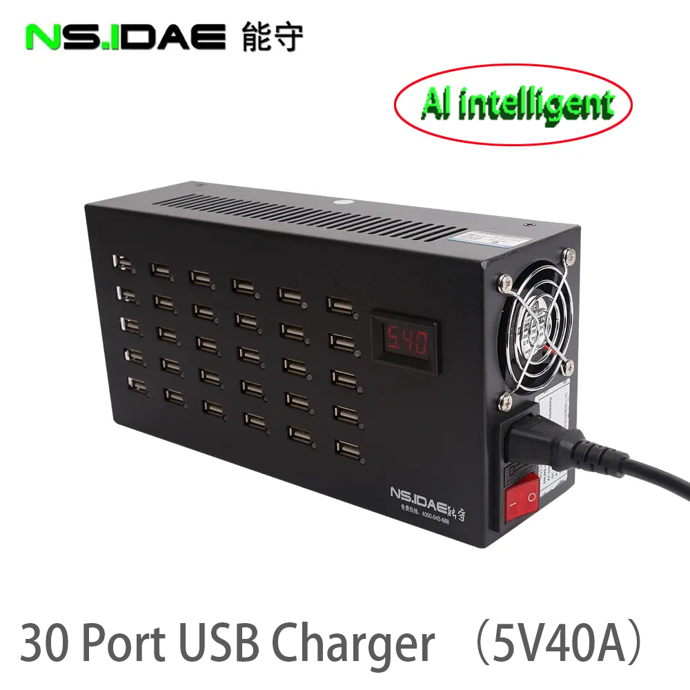 Carregador inteligente eficiente de 30 portas 300w