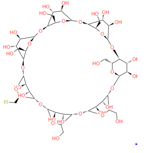 Mono- (6-merkapto-6-deoxy) -β-cyklodextrín CAS: 81644-55-5