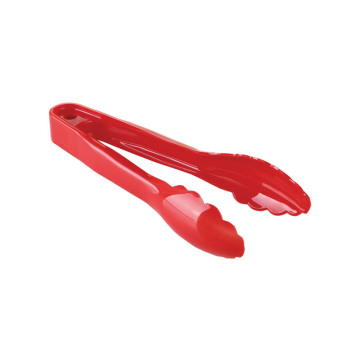12 -Zoll -Kunststoff -Salatzange - Klar, rot und schwarzes Polycarbonat -Küchenwerkzeug