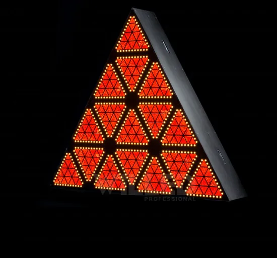 Retro Stage Light: DMX-Controlled 16x30W RGB LED Triangle Matrix for Events and Concerts