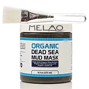 Dead Sea Mud Mask With Free Face Brush - HUGE 9.3oz Facials and Moisture Body Mask - Clears Acne - Anti-Aging Mask - Exfoliate Y