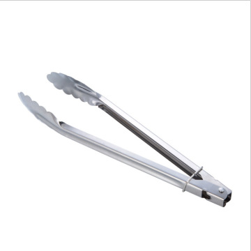 Stainless Steel BBQ Tongs with Lock Design