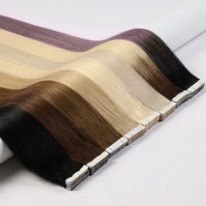 tape hair extension textured hair Wholesale textured single side vendors virgin hair tape ins
