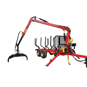3-10 Ton ATV Timber Loading Trailers with Log Crane and 6m Grapple for Sale
