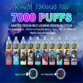 Randm Tornado 7000 Vape descartável de controle de fluxo de ar 7000