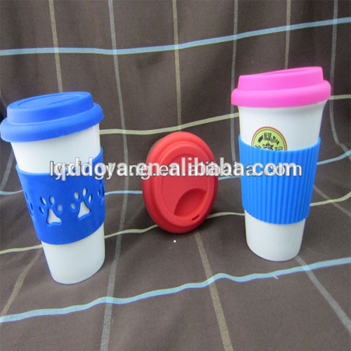 ceramic travel mug,silicone lid mug,ceramic mug with silicone lid