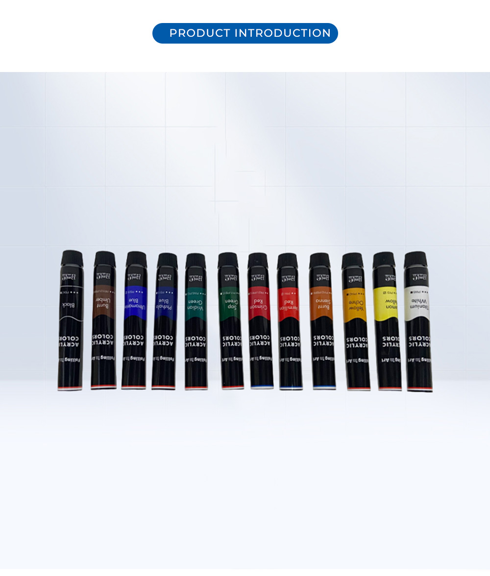 Multi color Acrylic Paint Laminated Tubes X