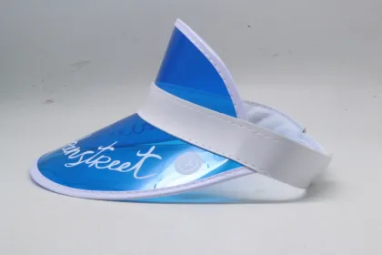 PVC transparent plastic printing sun visor cap