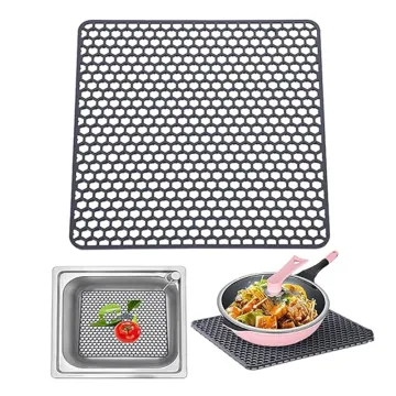 HYRI Silicone Kitchen Sink Protector Mat: Thickened Bottom Protection for Drain & Under-Sink Areas