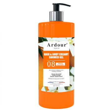 Private Label Wholesale Body Hair Care Cream & Shower Gel - Moisturizing Orange Cleansing