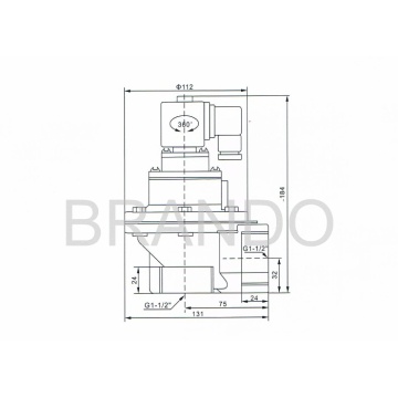 24V DC 1,5 pollici valvola di impulso di BDMF-Z-40S