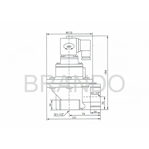 24V DC 1,5-дюймовый BDMF-Z-40S импульсный клапан