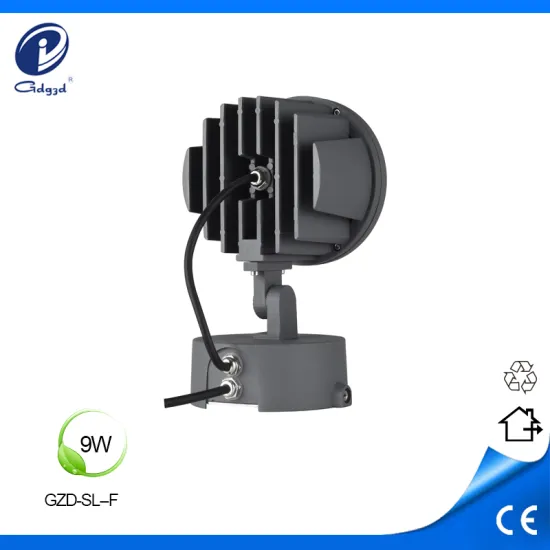Solid aluminum 9W IP65 outdoor spot lamp