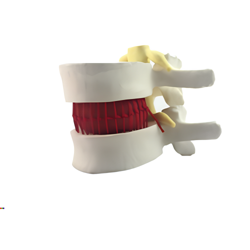 Modelo de demonstração de hérnia de disco lombar