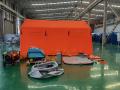 30 metrekarelik turuncu kütle dekontaminasyon çadırı