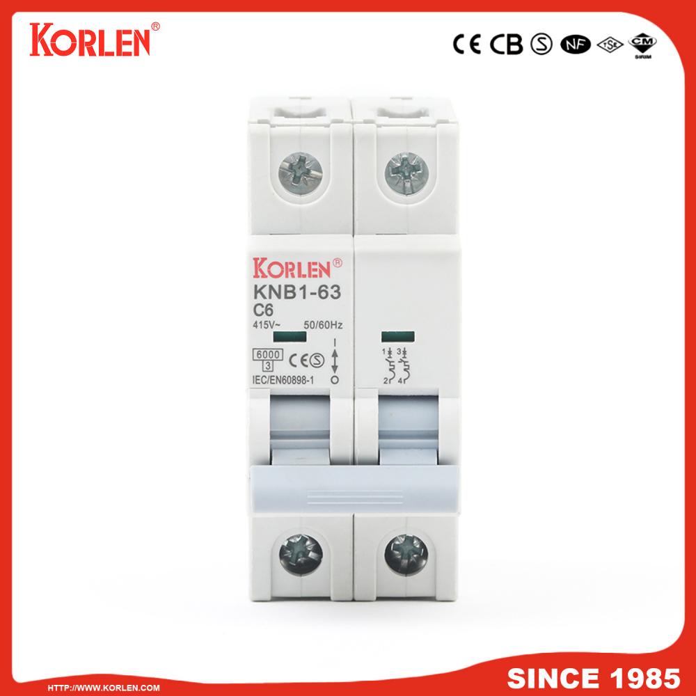 Miniature Circuit Breaker 4.5KA 63A 4P with CB