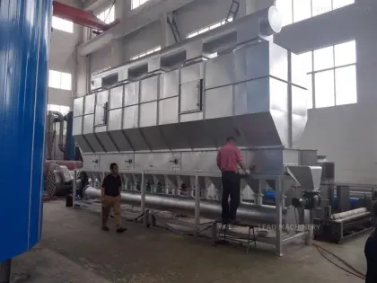 Continuous fluid bed dryer Horizontal fluidized bed dryer