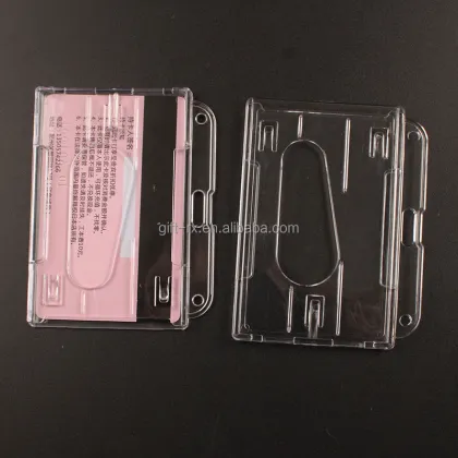 Double-Sided Card Holders: Transparent Hard Plastic Card Holders for Secure Storage and Display