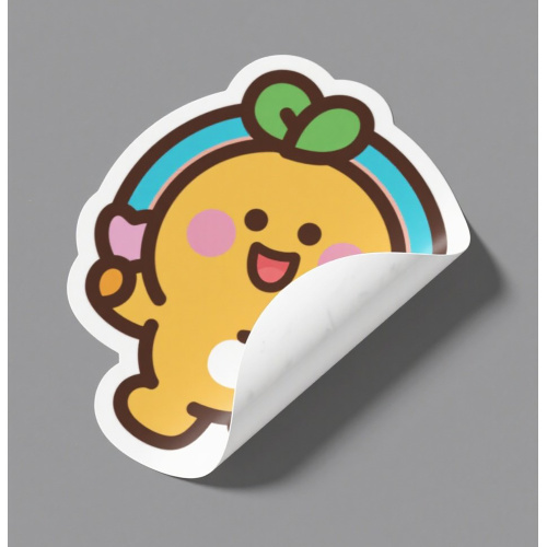 White vinyl car sticker