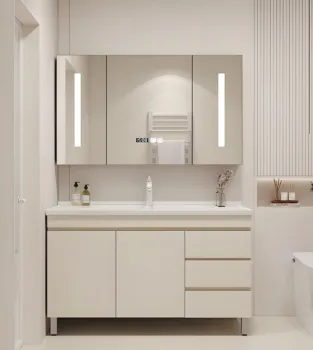 Modern Bathroom Vanity Set with LED Mirror