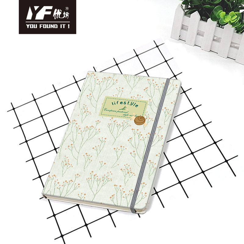 Custom life style stationery notebook with elastic strap diary