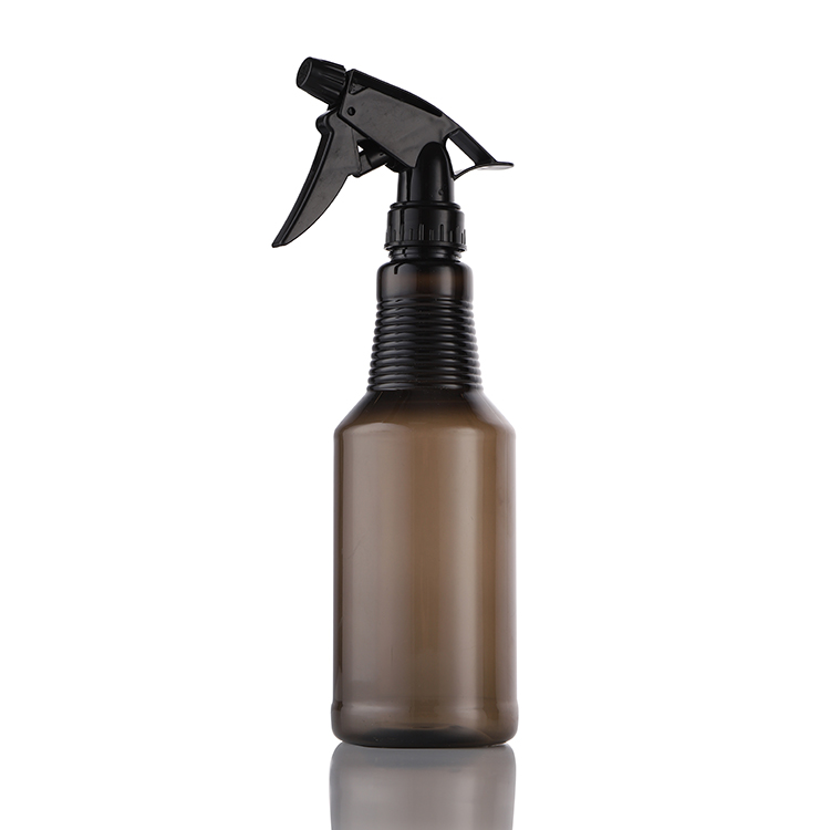 wholesale 400ml 500ml empty liquid detergent cleaning plastic trigger mist pump spray bottle brown