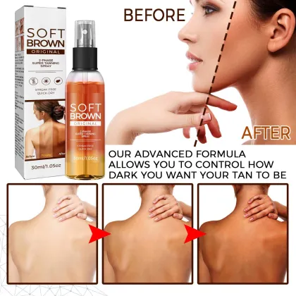 Dark Deep Self-Tanning Mousse: Premium Sun Tanning Foam and Tanning Spray for a Natural Tan