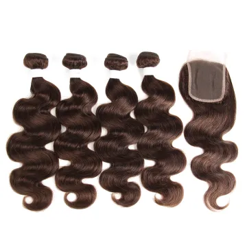 Cheapest price 4# color 100% Remy human hair weft Silky body wave and soft hand feeling for girls