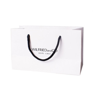 White Kraft Paper Bag With Color Logo Printing