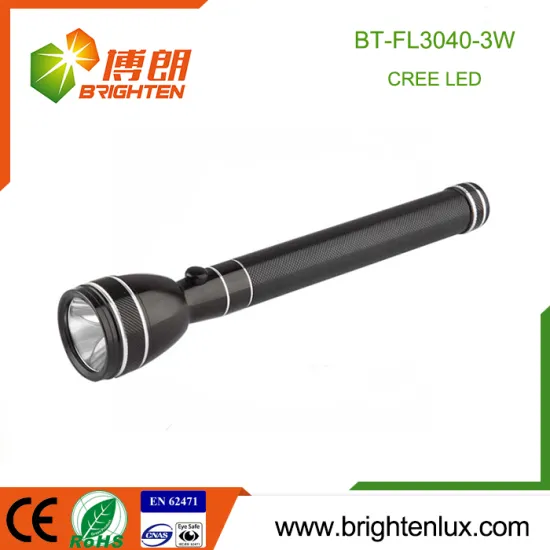 Factory Wholesale Ni-Mh Battery Used Metal Material Super Bright Emergency 3watt Cree rechargeable high power led torch light