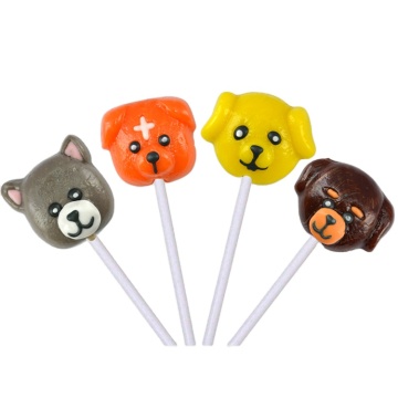 Best selling Lovely and cute hand decorated cartoon shaped lollipop candy