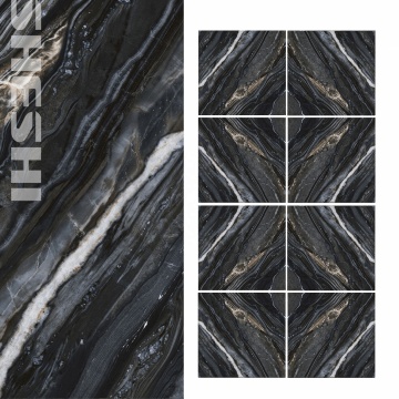 Gold Sand Marble Design Porcelain Floor Tile - High Quality Glossy Modern Pattern 800x800