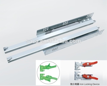 Push to open concealed partial extension slide