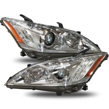 HID/Xenon Headlights Replacement Pair for 2010-2012 Lexus ES350 - Chrome Clear Lens