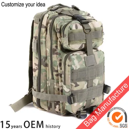 1 x 3P Camouflage Tactical Military Mountaineering Backpack bag