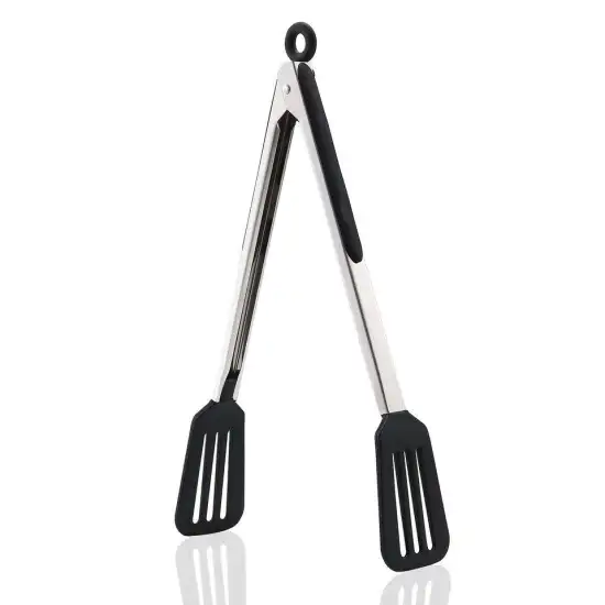 Premium Silicone Grill Tongs with Stainless Steel: Perfect for Barbecue, Camping, and Food Handling