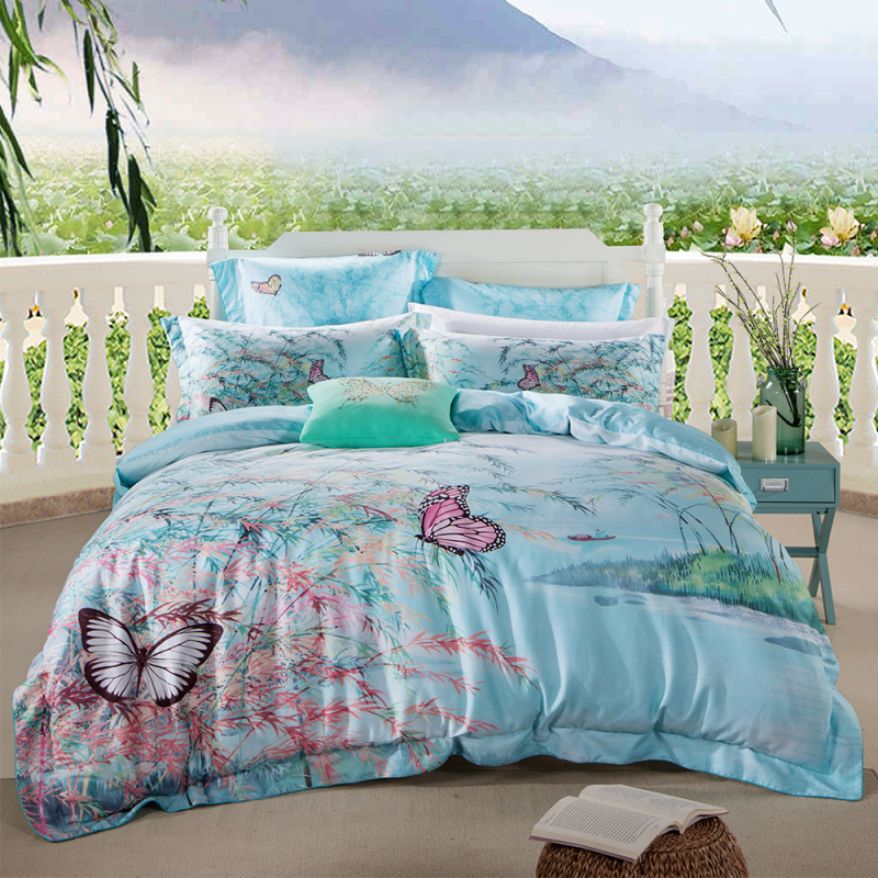 Cotton Fabric Quilt Cover Bed Sheets & Bedding Sets