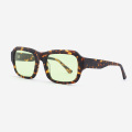 Vintage Rectangle Acetate Male Sunglasses