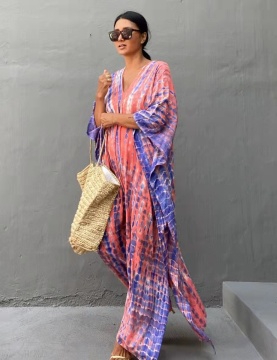 Pink Tie and Dye Swimsuit Cover Up