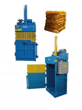Vertical cardboard baling press machine