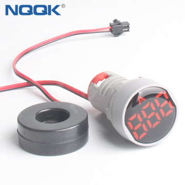 22mm 100A AC Red Single Phase LED Indicator Digital Current Ammeter